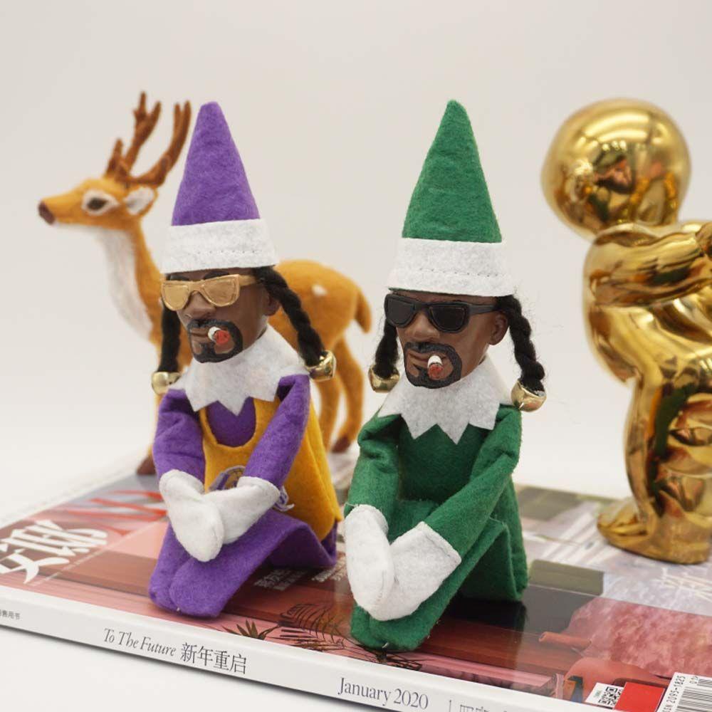 IVORY Đồ trang trí Nhân Vật Spy on A Stoop Bằng Nhựa Resin Trang Trí Năm Mới