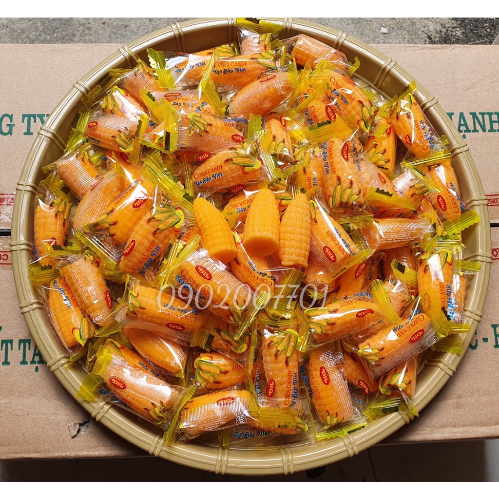1 KG KẸO DẺO BẮP VIỆT ĐỨC HẠNH THƠM NGON TẾTBÁNH KẸO TẾT