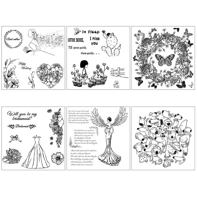 Khuôn Silicone Làm Nền Trang Trí Album Hình Chú Chó Vui Nhộn