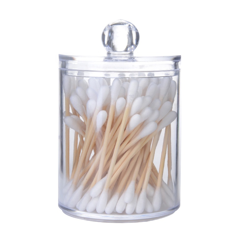 Bộ 3 Hộp Nhựa Acrylic Trong Suốt Đựng Bông Tẩy Trang