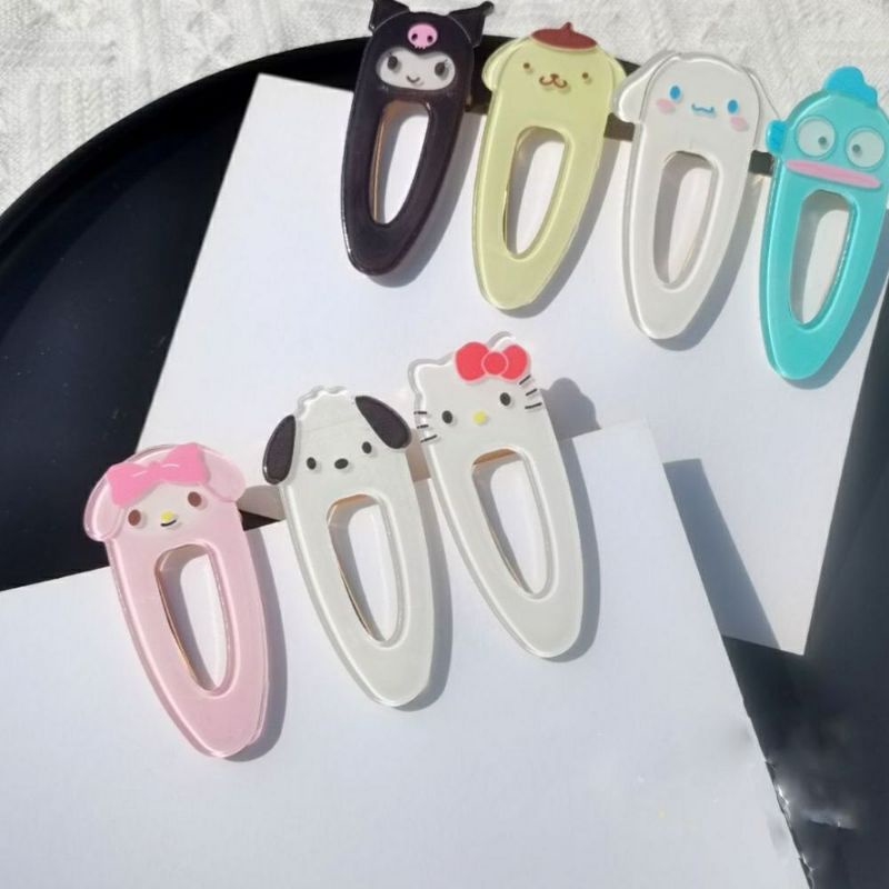 Kẹp tóc mỏ vịt Sanrio Cinnamoroll Kuromi Melody Pochacco