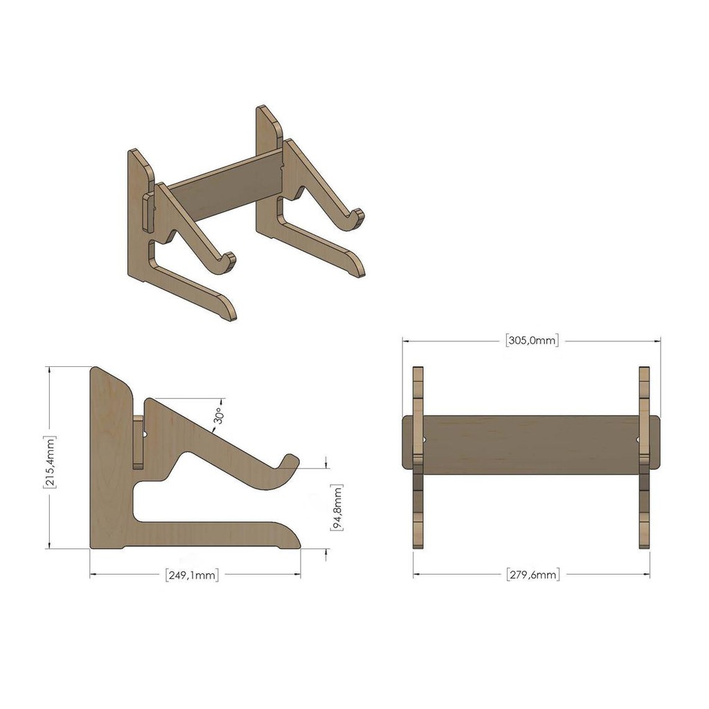 Wooden Laptop Stand - Giá Kệ Đỡ Tản Nhiệt Laptop, chất liệu gỗ Plywood cao cấp nhập khẩu