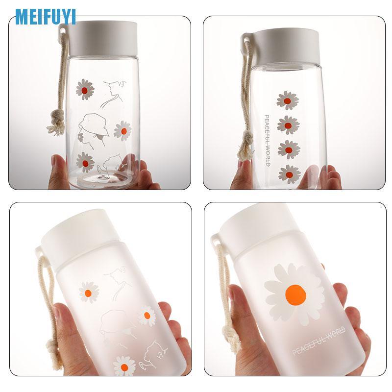 Bình Nước Nhựa Trong Suốt 500ml 439v Hình Hoa Cúc Nhỏ