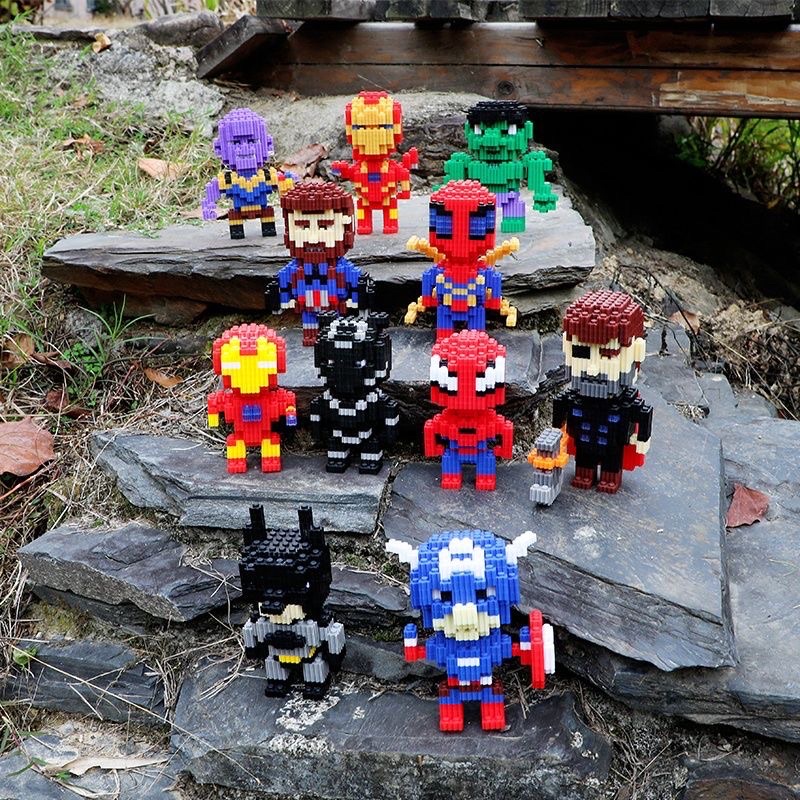 Đồ Chơi] Mô Hình Lego Lắp Ghép 3D Siêu Anh Hùng Marvel Captain Spiderman IronMan Batman