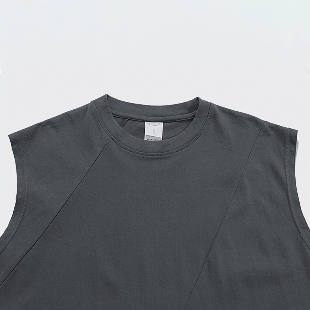 Áo Ba lỗ nam nữ DECAO Gân Chéo form Oversize