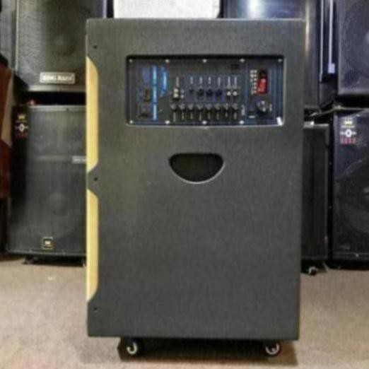 Loa karaoke di động Soundbox S-1513, Loa kéo thùng gỗ 4 tấc hát karaoke ngoài trời công suất lớn + Tặng 2 micro