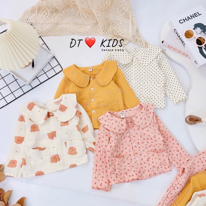 Đồ bộ Pyjama tay dài đũi xốp bé gái