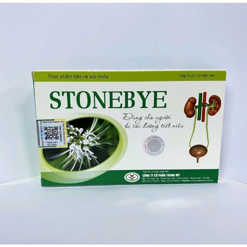 Stonebye ⚡ HaiLinh pharmacy ⚡ Hộp 30 viên Hỗ trợ giảm sỏi thận, tiết niệu, bàng quang