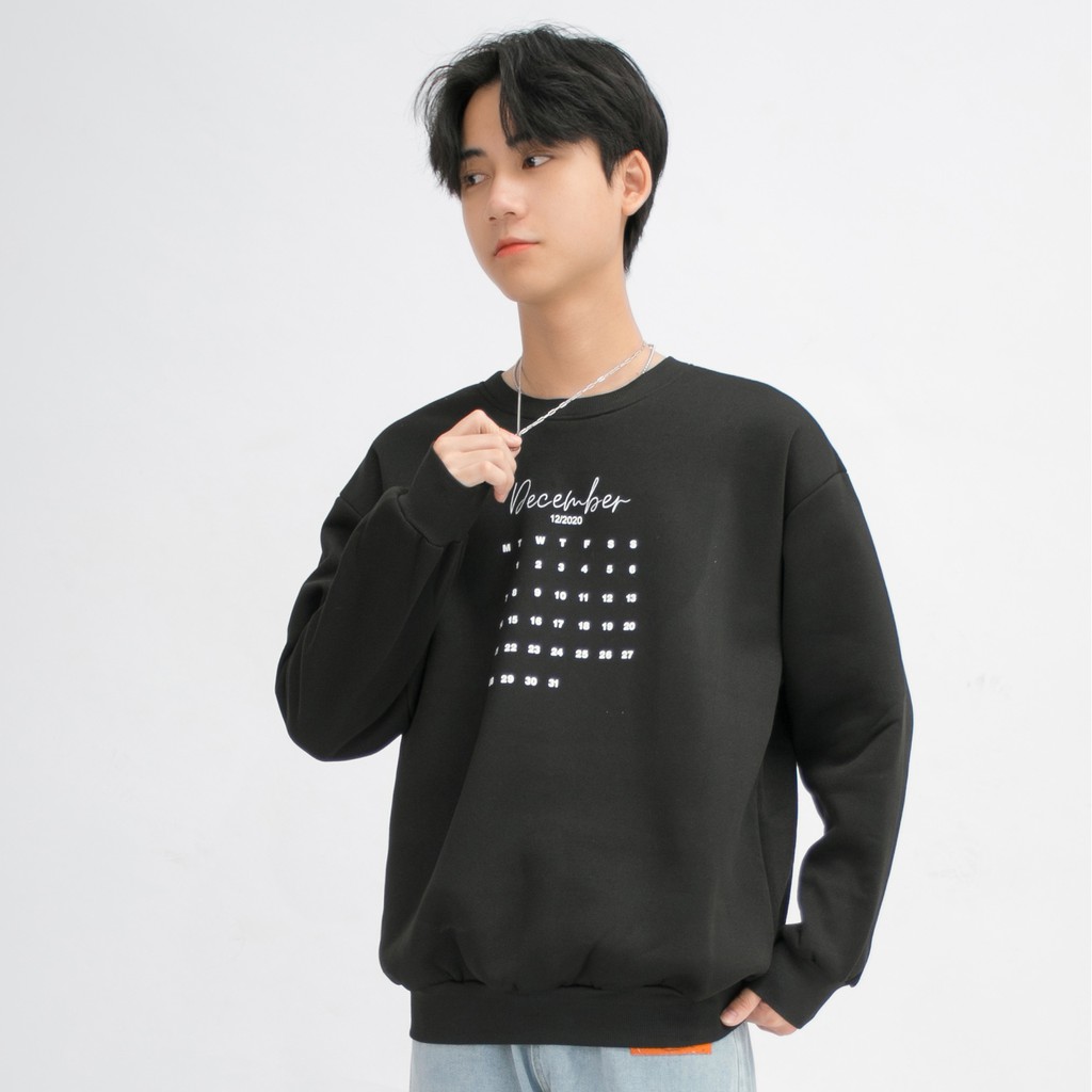 Áo Nỉ Sweater Nam Dài Tay MANDO Chất Nỉ Bông Cao Cấp Form Rộng  Họa Tiết In Lịch Basic Unisex Thời Trang Hàn Quốc NDN052 | BigBuy360 - bigbuy360.vn