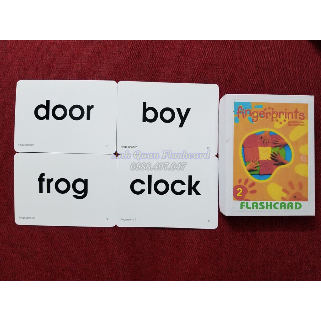 Bộ Flashcard 💖FREESHIP💖  thẻ học tiếng anh thông minh cho trẻ Fingerprint level 1, level 2
