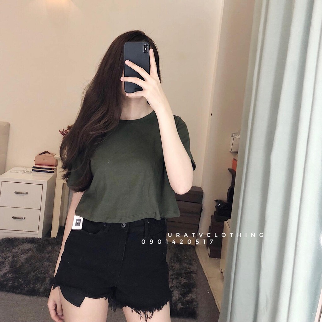 [FREESHIP-ẢNH CHÍNH CHỦ] Áo CROPTOP CỔ TRÒN URATV