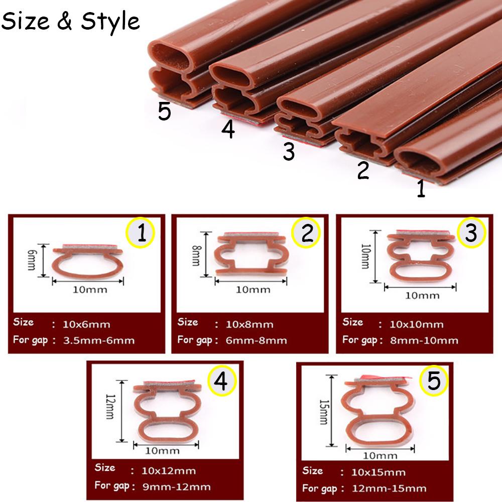 Dải Cao Su Silicone Dán Viền Cửa Cách Âm Nhiều Kích Cỡ Tiện Dụng
