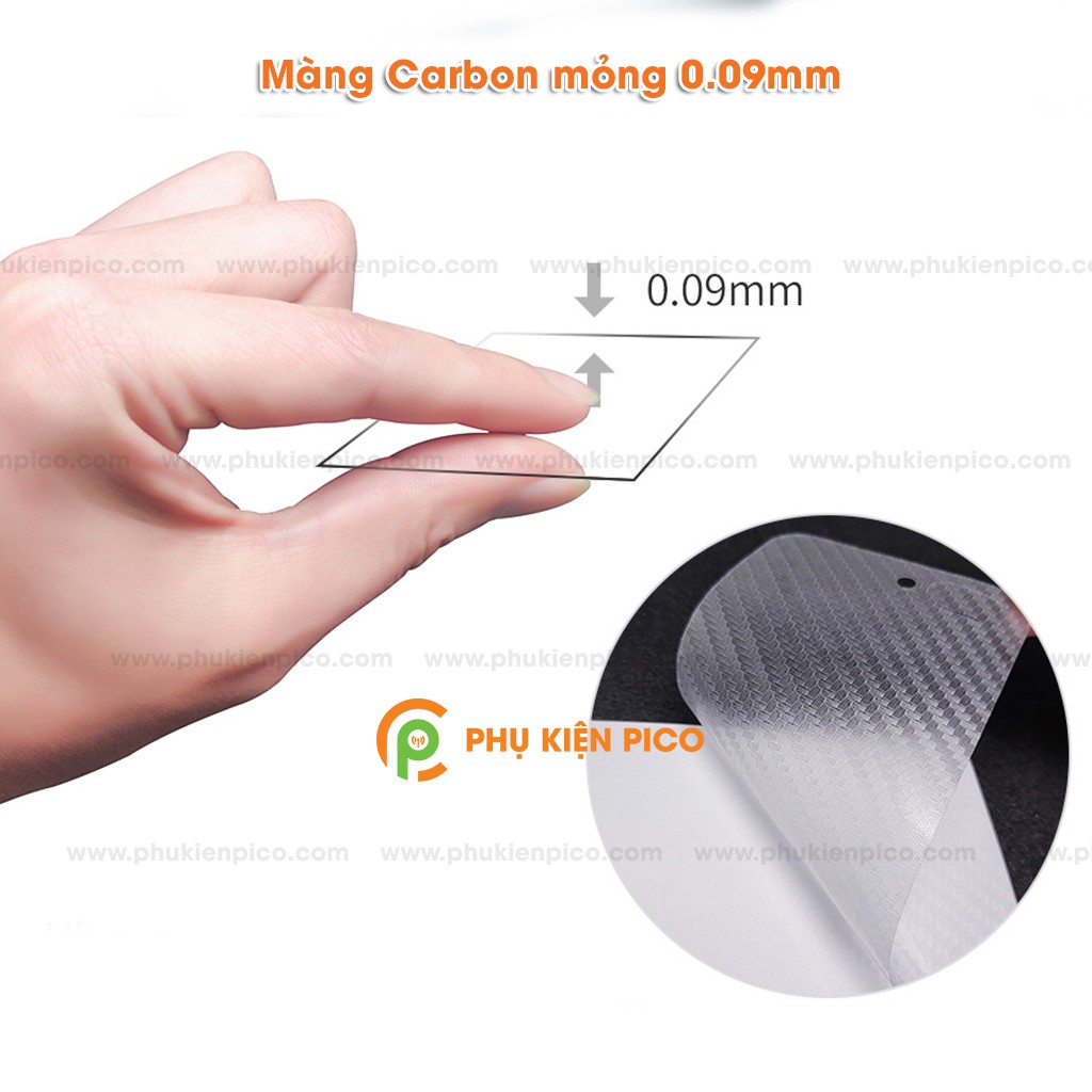 Dán lưng Samsung A70 trong suốt nổi vân Carbon 3D tản nhiệt tốt - Dán lưng vân Carbon Samsung Galaxy A70