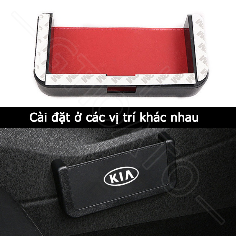 GTIOATO Hộp Đựng Điện Thoại Trên Oto Khay ĐựNg Đồ Ô Tô Hộp Đựng Điện Thoại Trên Xe Túi Đựng Điện Thoại Trên Ô Tô HộP ĐựNg Đồ TrêN Ô Tô Phụ Kiện Xe Hơi Cho KIA Morning Seltos Sonet Carens Soluto Sedona K3 Forte Sorento Rondo Carnival K5 Rio
