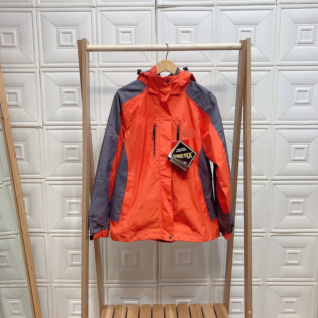 Áo gió 2 lớp nam nữ chống nước ,khoác dù vải GORE TEX 2 túi khóa ngực 2G15