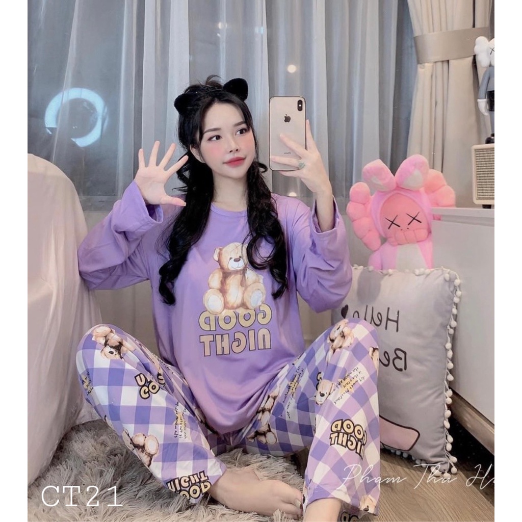 Bộ pijama đồ ngủ cộc tay quần áo mặc nhà mùa hè nữ chất lụa latin thoáng mát Lucy Store