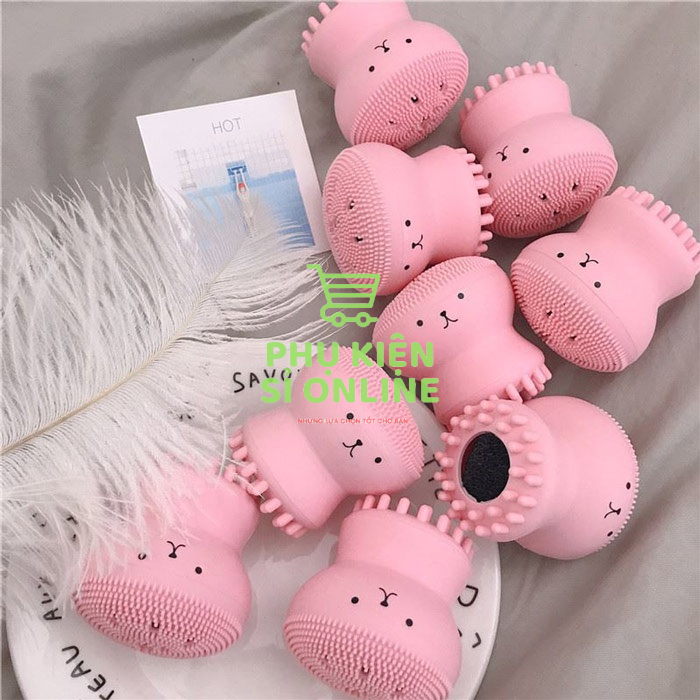 Cọ rửa mặt bạch tuột massage vệ sinh da mặt, tạo bọt tiện ích