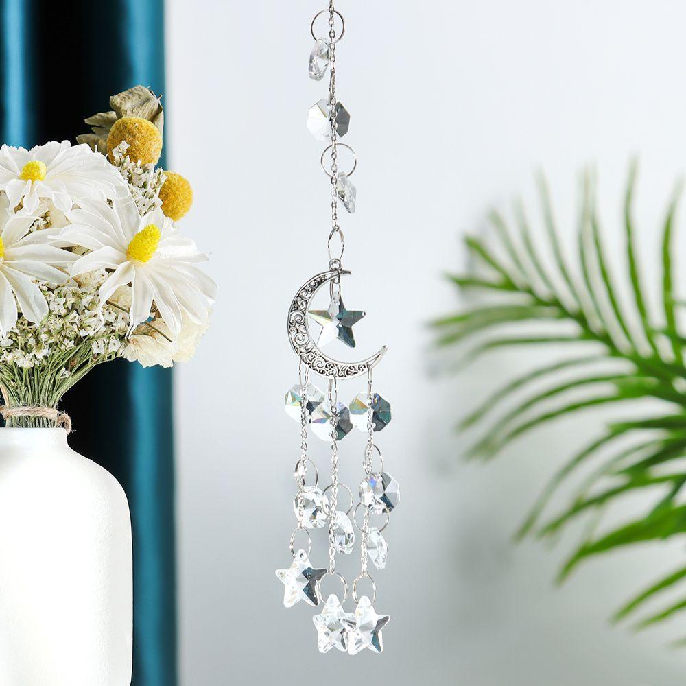 CONOPERY Dreamcatcher Treo Trang Trí Nhà Cửa Họa Tiết Cầu Vồng/ Mặt Trăng/ Mặt Trời Độc Đáo|Chuông Gió