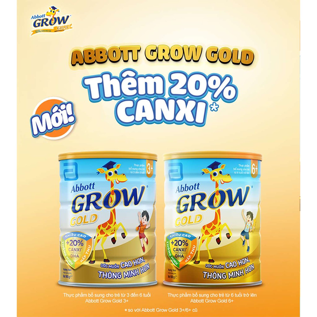 Sữa Abbott Grow Gold 3+ ( cho trẻ từ 3 - 6 tuổi) 900g