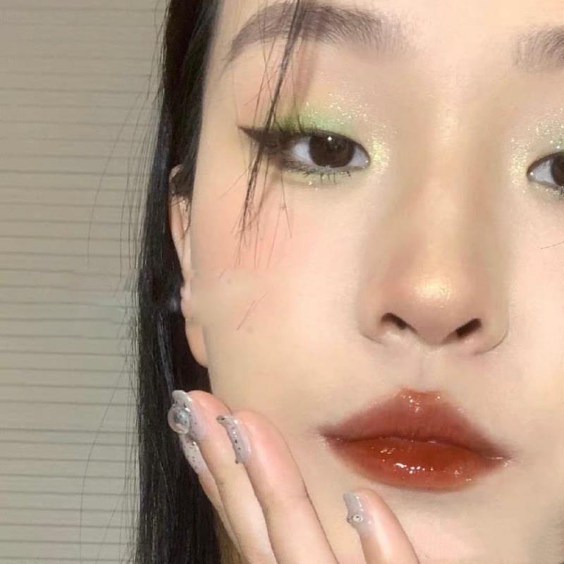 [Hàng mới về] Son bóng dưỡng ẩm lâu trôi thiết kế ống màu trắng sáng tạo trang điểm thời trang