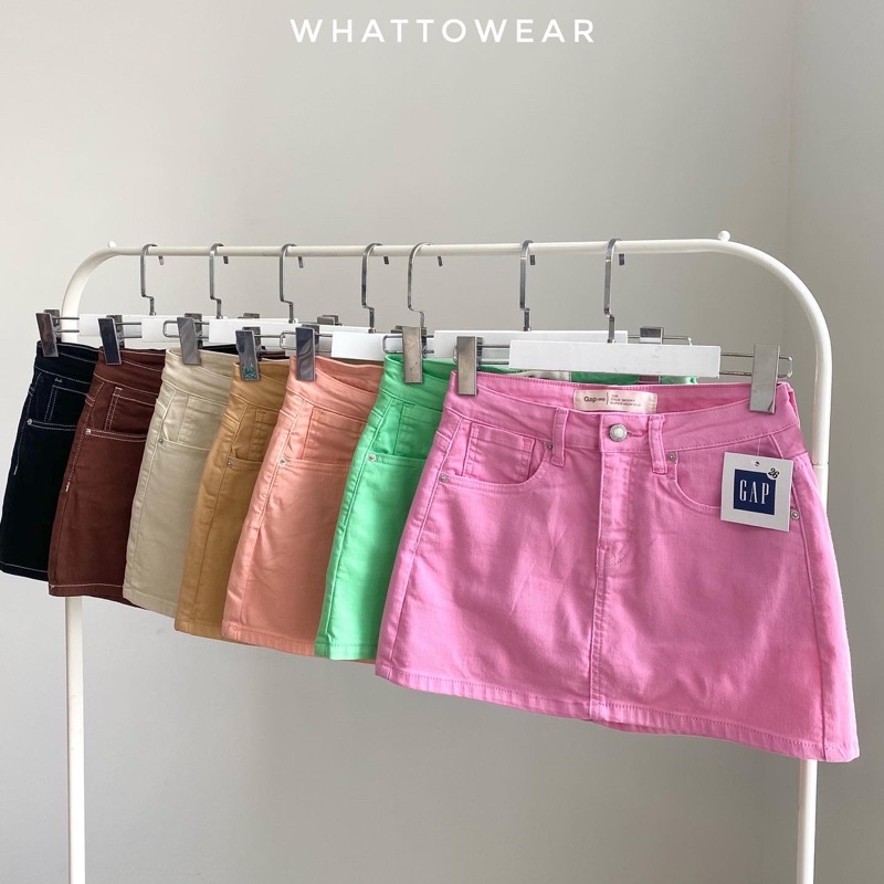 Chân Váy Basic 10 MÀU trendy mùa hè - có quần bảo hộ - tone pastel dễ thương vải denim co giãn