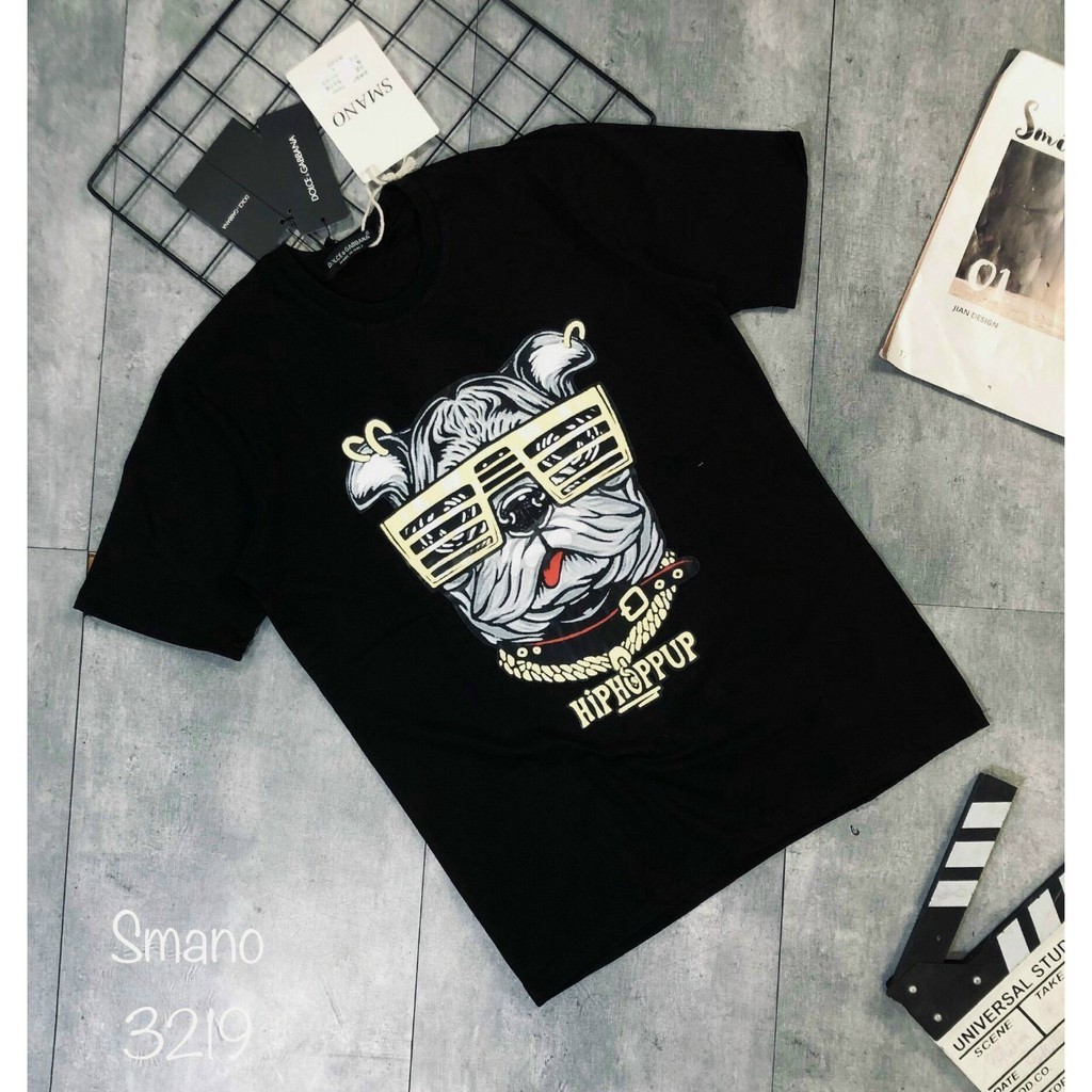 Áo Thun Nam Ngắn Tay In Hình Chó Đeo Kính Phong Cách Cổ Tròn Áo Phông Nam Chất Vải Cotton AC40 | BigBuy360 - bigbuy360.vn