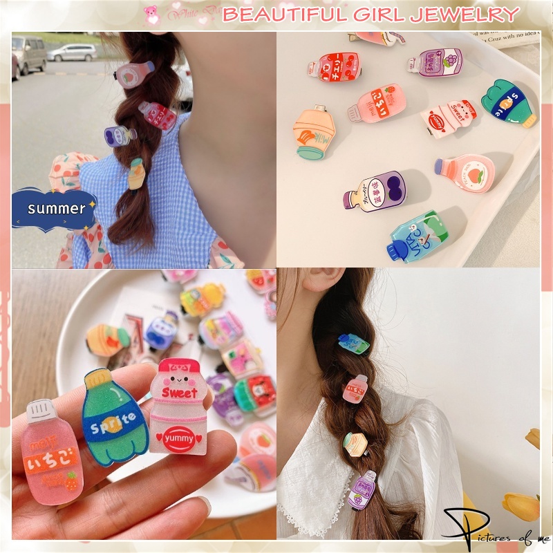 Người đẹp hàn quốc Kẹp tóc mỏ vịt thiết kế kiểu chai nước dễ thương phong cách Hàn Quốc thời trang dành cho nữ Thích hợp cho cả người lớn và trẻ em