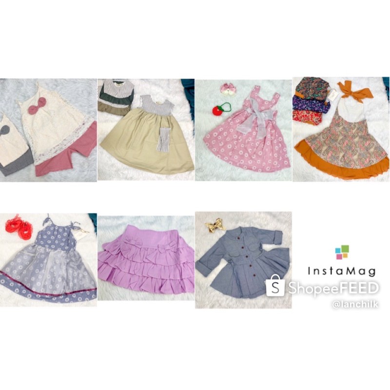 E thanh lý lô đầm, váy ,áo ( đầm 90% ) bé từ 1-6 tuổi giá 6x , tổng lô 400 cái ( có tách lẻ)