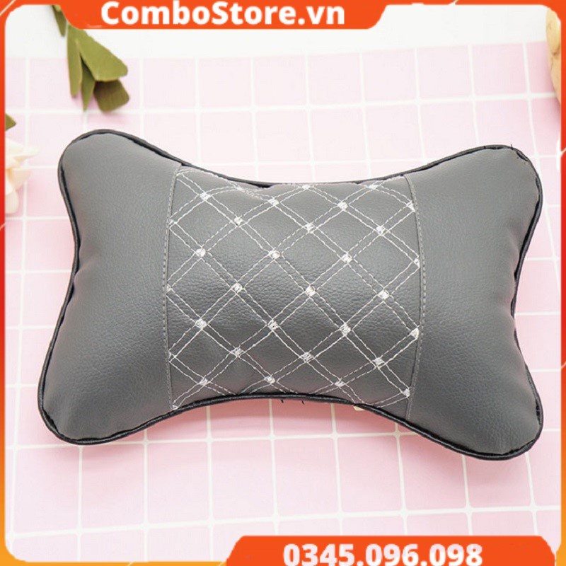 Gối tựa đầu ô tô xe hơi bọc da chống đau mỏi gáy