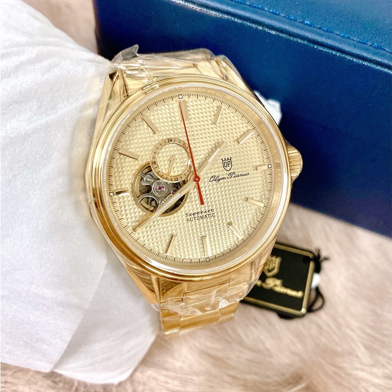 Đồng hồ nam Olym Pianus Automatic Tự Động Full Vàng 992AG (Lộ Cơ Máy)