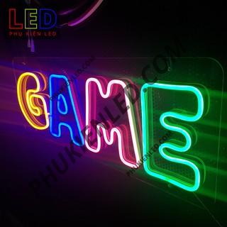 Đèn Led Neon Chữ GAME Nhiều Màu - GAME LED Neon Sign, Đèn Led Neon Game Trang Trí Phòng Game - phukienled