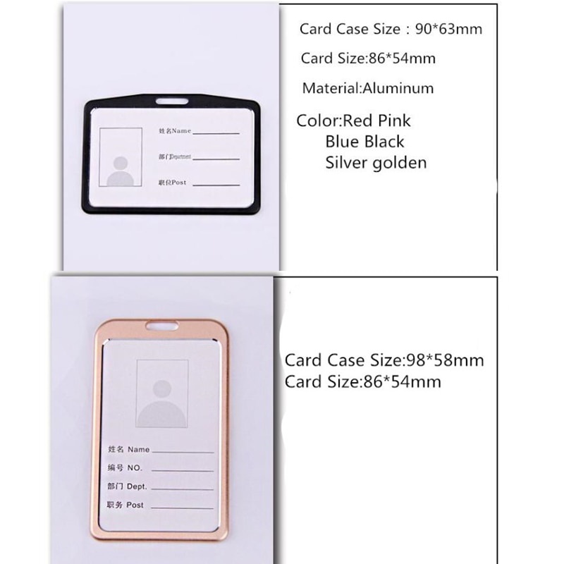 1 Bộ Giá Đỡ Thẻ ID Bằng Hợp Kim Nhôm Có Thể Thu Gọn Tiện Dụng