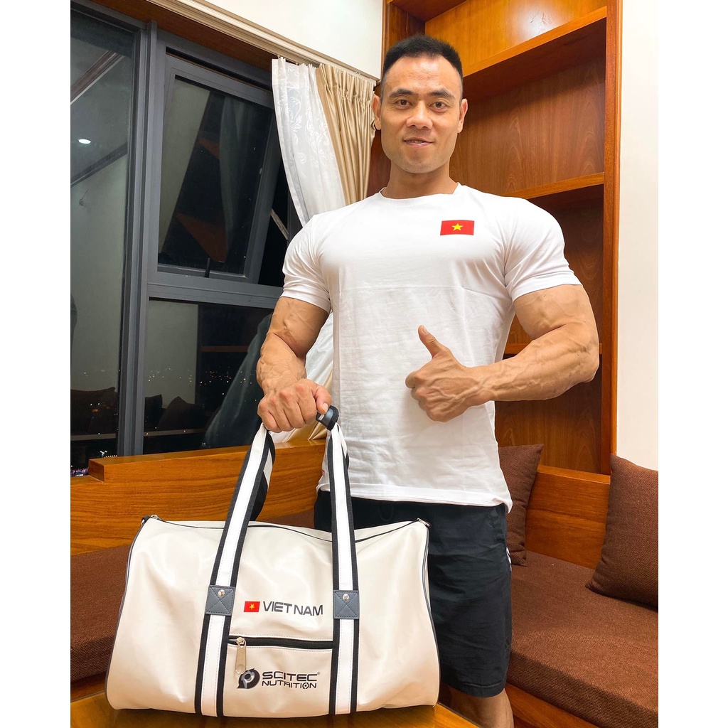 Túi trống thể thao, túi du lịch, túi tập gym bằng DA PU Hàn Quốc Scitec Nutrition