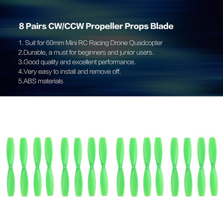 Bộ 8 cặp cánh quạt CW / CCW drone đua 4 cánh điều khiển từ xa 60mm PK