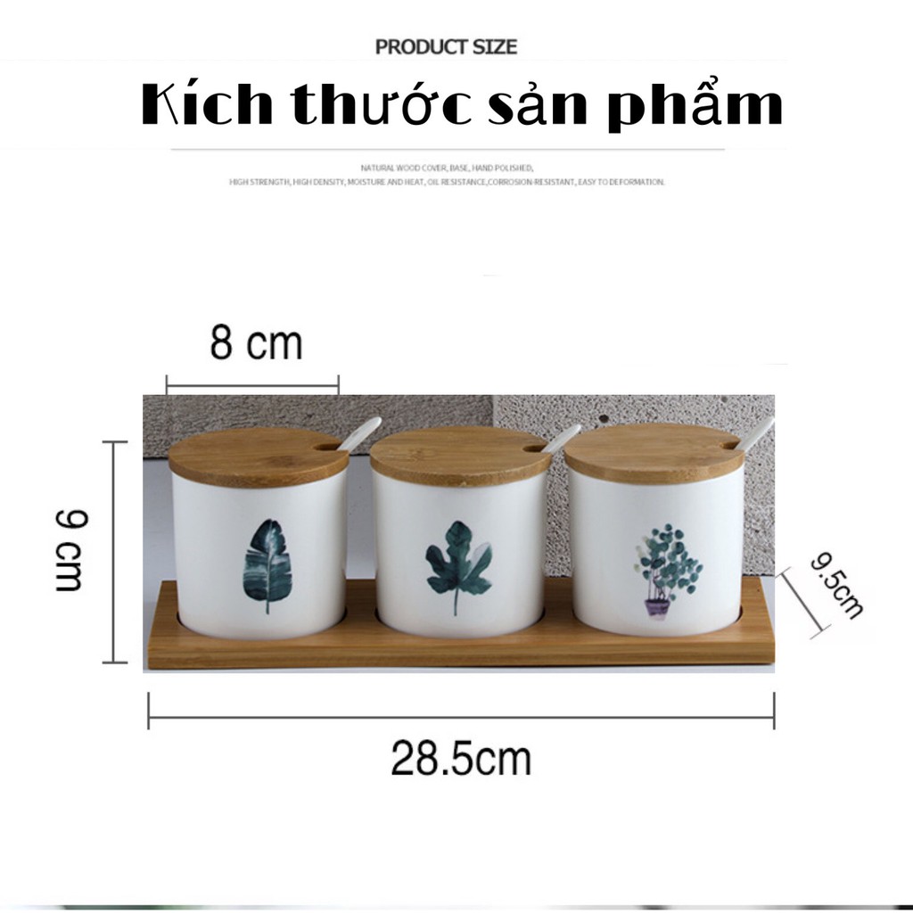 Lọ đựng gia vị gốm sứ cao cấp/gốm sứ an toàn/dễ rửa sạch/không mùi/độ bền cao/kiểu dáng sang trọng/hũ đựng gia vị | BigBuy360 - bigbuy360.vn