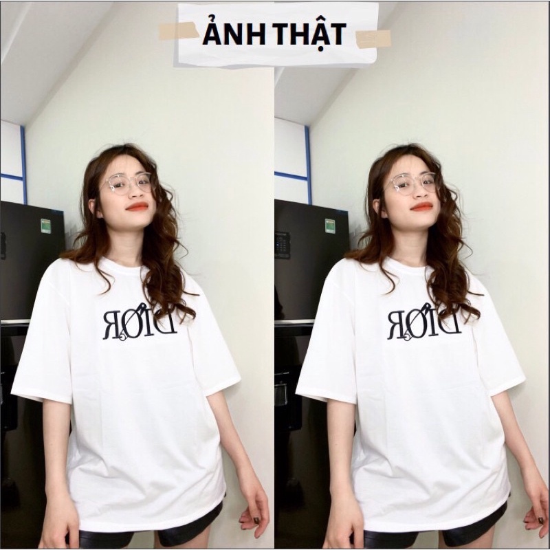 Áo thun nam nữ unisex tay lỡ, áo phông cotton form rộng