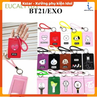 Thẻ đeo kèm nametag y hình Bangtan Wanna One Twice Got7 Exo