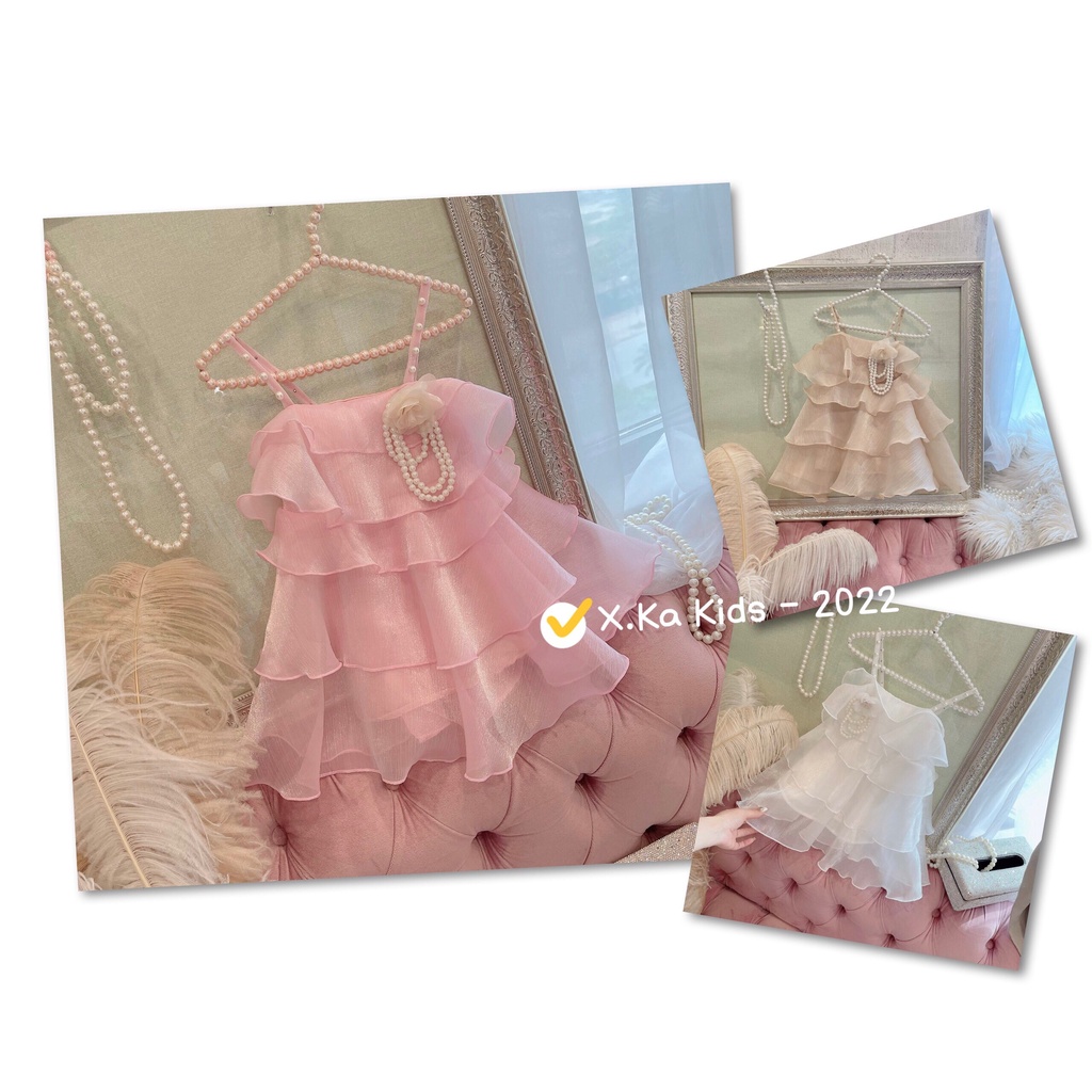 VAY41 - Váy bé gái, Váy 2 dây công chúa cho bé gái từ 8-20kg, Richkid123