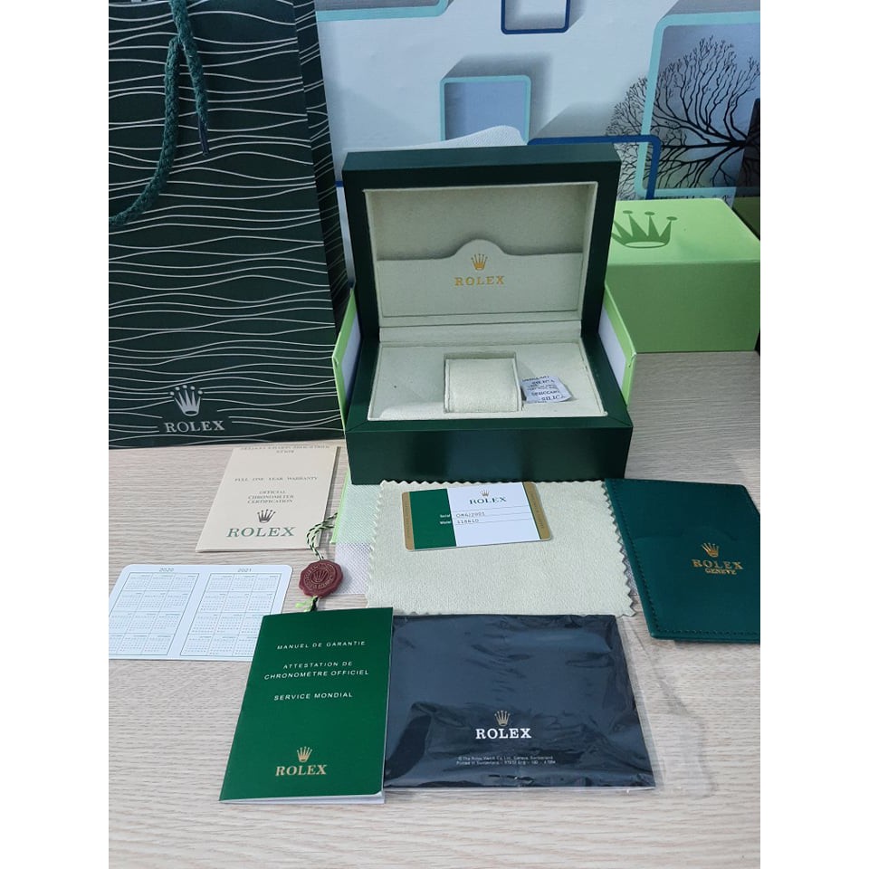 Hộp Đựng Đồng Hồ Rolex, Hublot Loại Cao Cấp Nhất, Đầy Đủ Túi Xách, Thẻ, Hộp sổ.