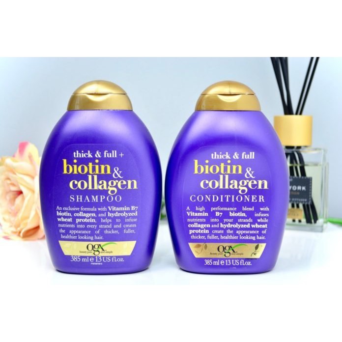 Bộ dầu gội - dầu xả chống rụng tóc Thick & Full Biotin & Collagen Shampoo & Conditioner 385ml by Nacos.vn
