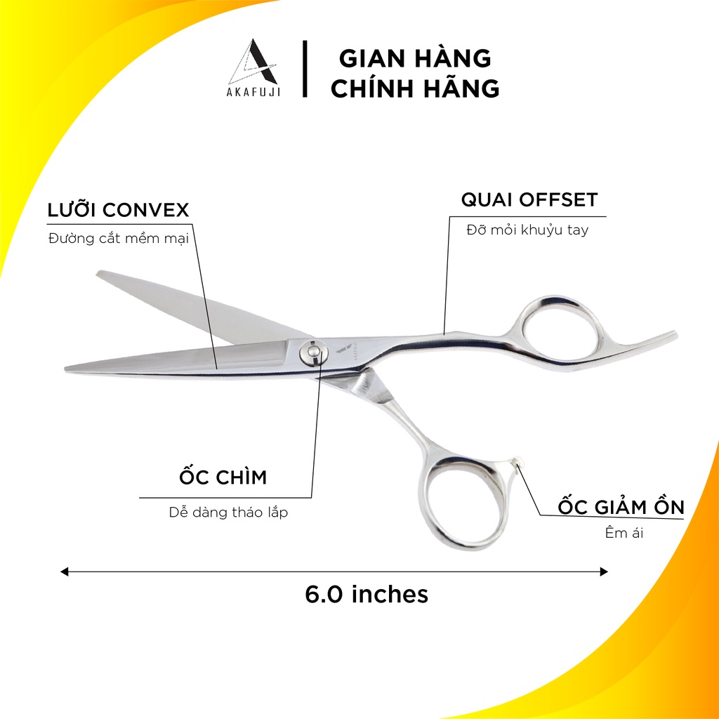 Kéo Cắt Chuốt Tóc AKAFUJI EAB 603 SIZE 6.0 inches Thép Nhật Cao Cấp  Bảo Hành 12 Tháng