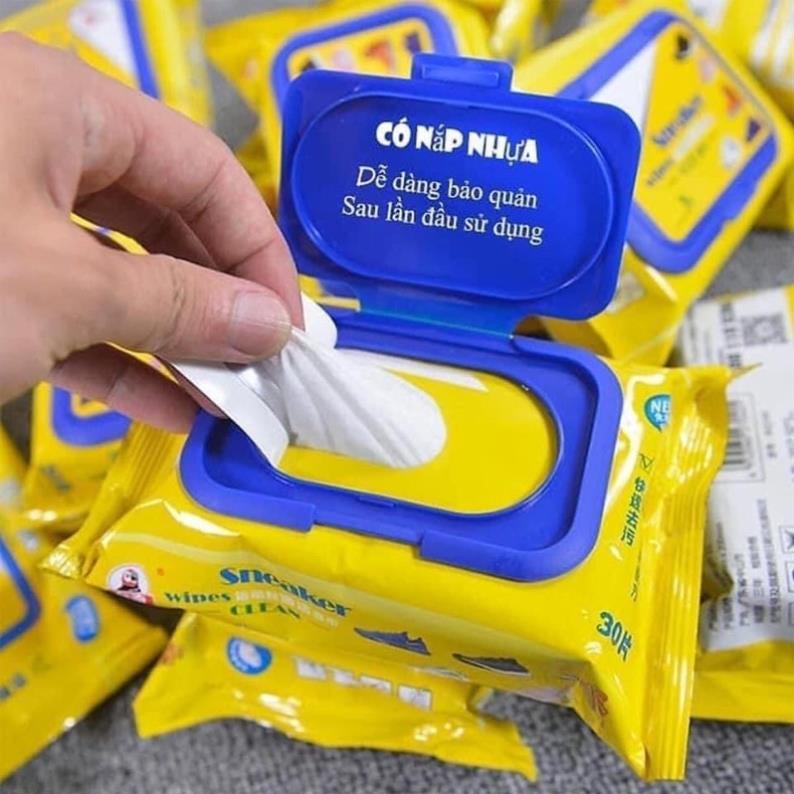 [FREESHIP] Gói 30 tờ giấy ướt lau giầy Sneaker siêu sạch tiện lợi