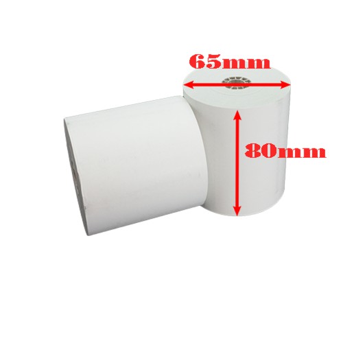 Giấy in nhiệt k80x65mm, Giấy in bill k80x65, Giấy in hóa đơn k80x65mm ( Khổ 80mm, đường kính 65mm )