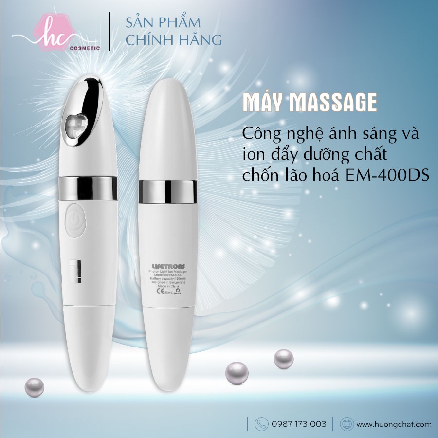 Máy massage công nghệ ánh sáng và ion đẩy dưỡng chất chống lão hóa EM-400ds - Hương Chất Cosmetic