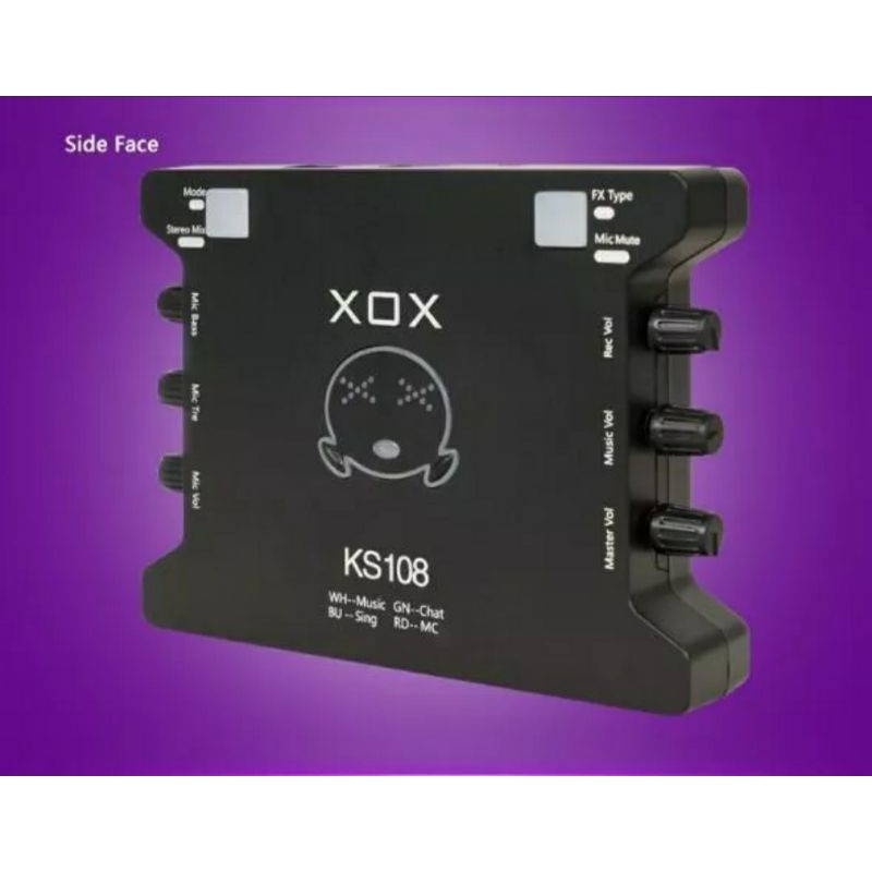 Soundcard thu âm XOX K10 /KS108 karaoke online tặng kèm cáp kêt nối âm thanh