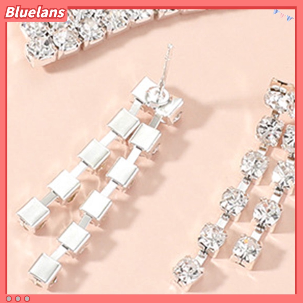 1 Set Vòng cổ Và Đôi Khuyên Tai Đính Đá Thời Trang Cho Nữ