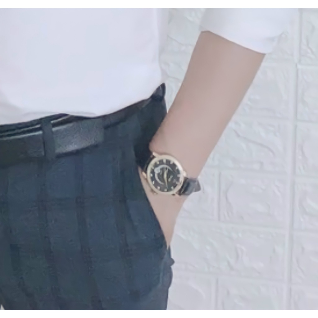 Đồng hồ nam dây da bò chống nước 5atm BH12th {omegas} giảm sốc | BigBuy360 - bigbuy360.vn