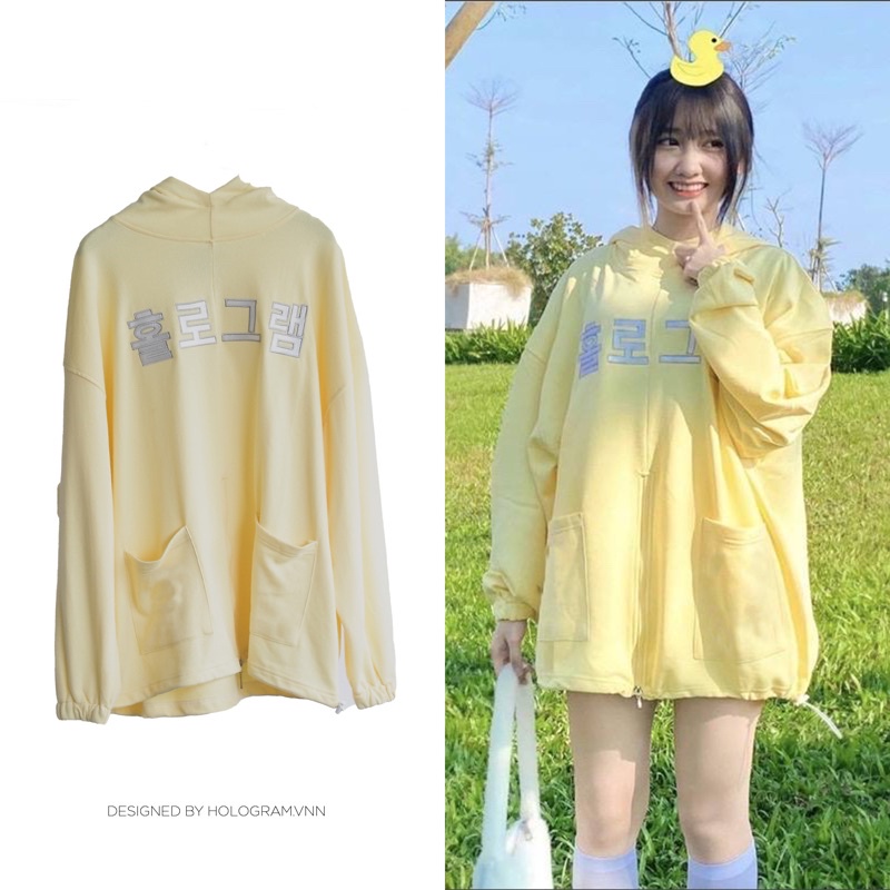 ÁO HOODIE 1/2 ZIP - Vàng