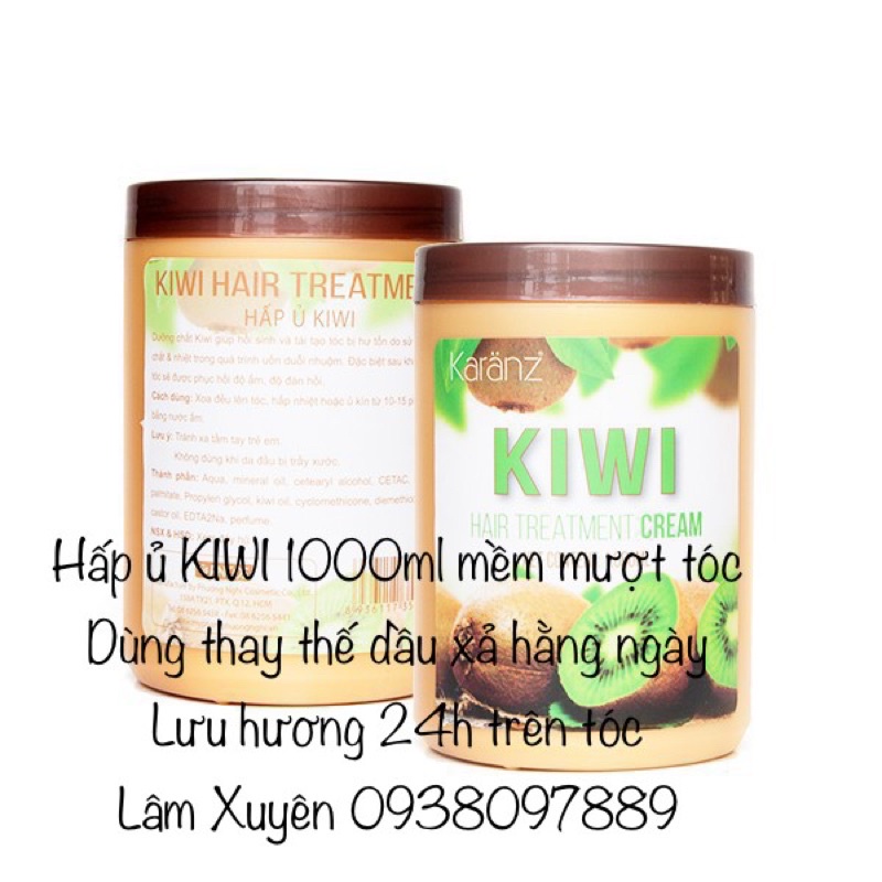 Hấp dầu ủ tóc KIWI KARANZ 1000ml HOT phục hồi độ ẩm, tăng độ đàn hồi sợi tóc, sử dụng cho tóc uốn, tóc duỗi, tóc nhuộm