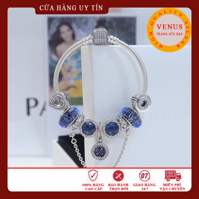 Bộ sưu tập vòng charm mệnh Thủy- Hàng cao cấp- Trang sức bạc Venus